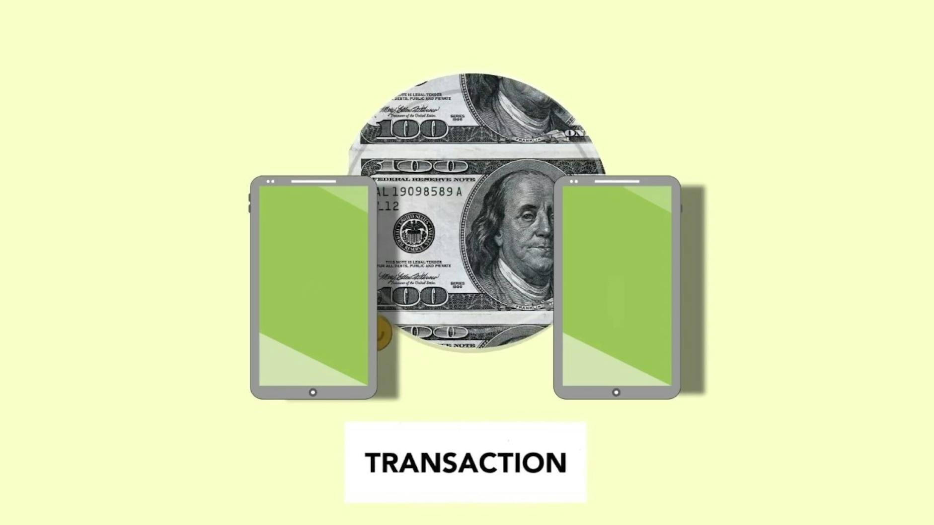 Smartphone untuk transfer dana dengan e-wallet
